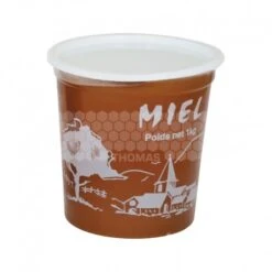 Pots Miel PVC Hellion Village Blanc 1 Kg (10 Pièces, Avec Couvercles)