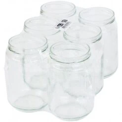 Pots Verre Réserve 1 Kg TO 82 (pack De 6 Pièces, Sans Capsules)