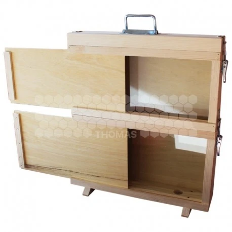 Ruchette D'observation Vitrée Corps Et Hausse 1 Cadre Langstroth 3 Ruchette D'observation Vitrée Corps Et Hausse 1 Cadre Langstroth