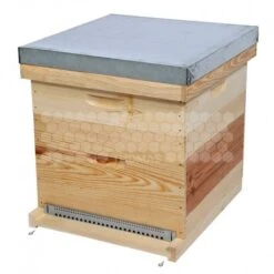 Ruche Mi-bois Dadant 12 Cadres Tradition Avec Toit Plat Et Cadres