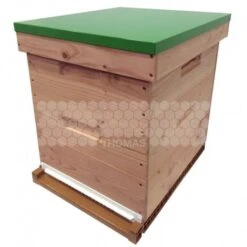 Ruche Mi-bois Dadant 10 Cadres Confort Essencia® Avec Toit Plat Vert