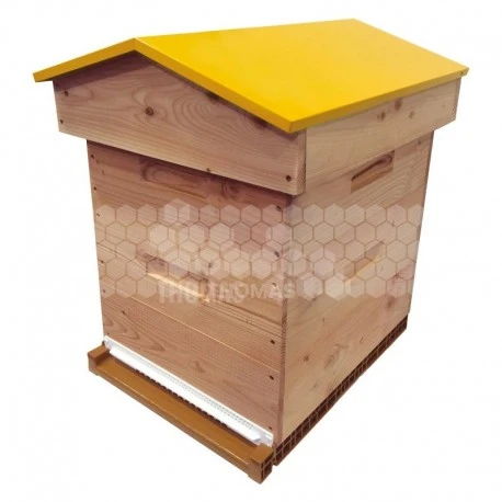 Ruche Mi-bois Dadant 10 Cadres Confort Essencia® Toit Chalet Jaune 3 Ruche Mi-bois Dadant 10 Cadres Confort Essencia® Toit Chalet Jaune